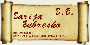Darija Bubreško vizit kartica